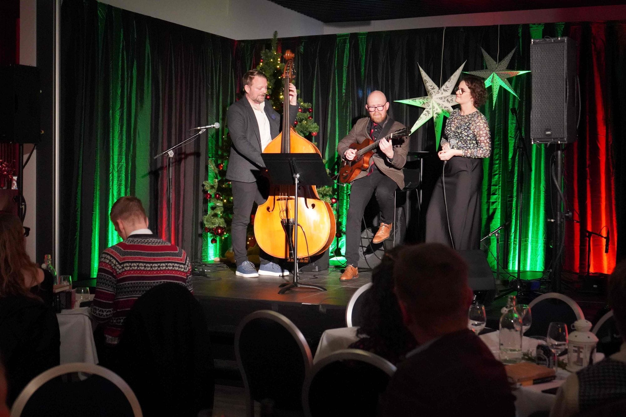 musicians on stage