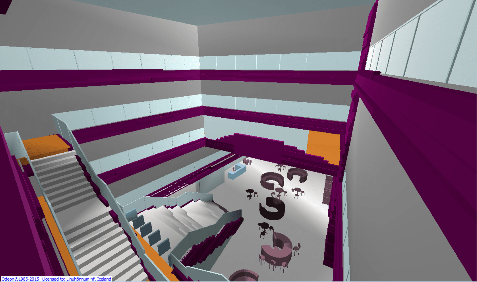 3D visualization of a building interior