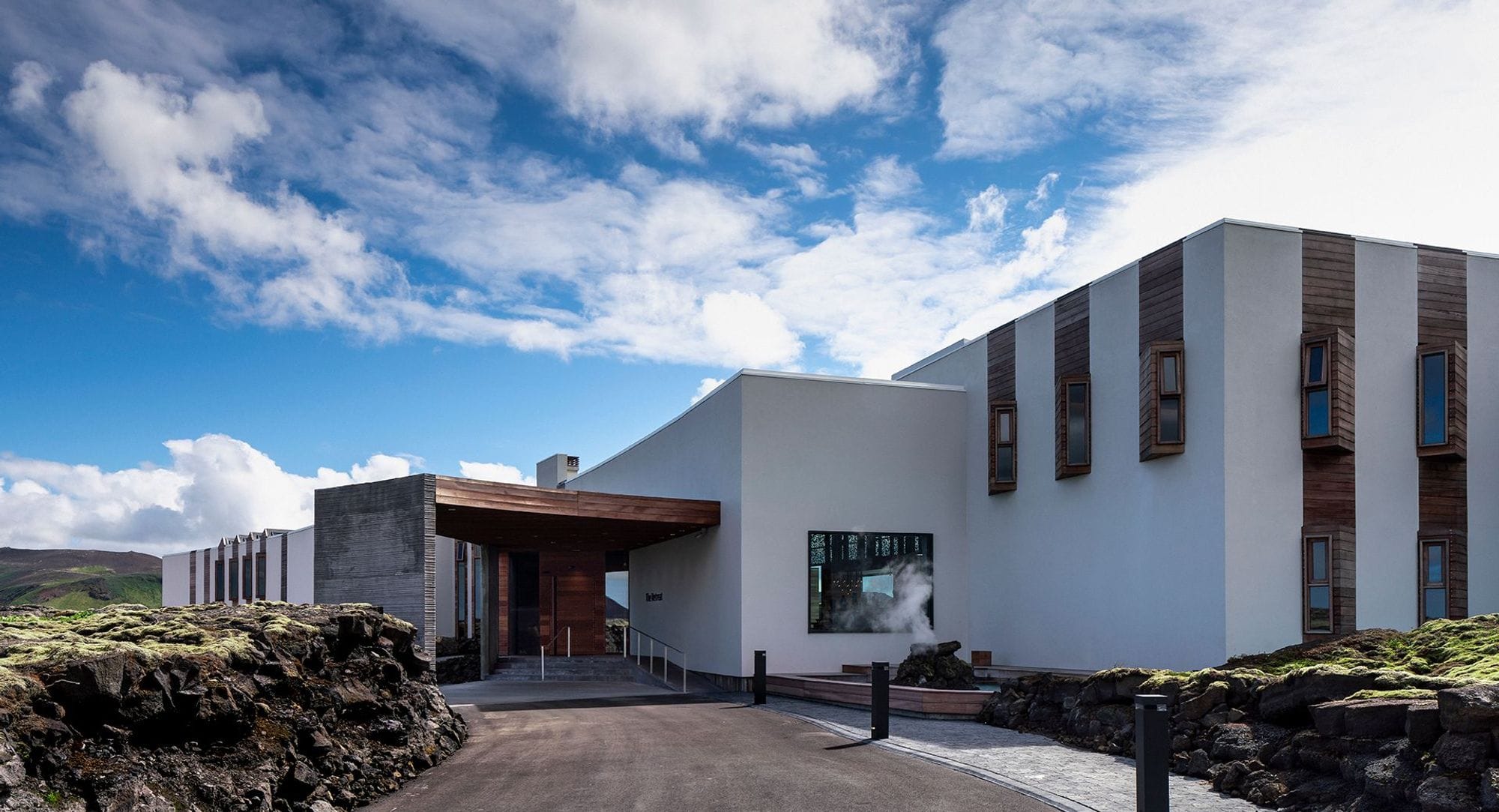 Inngangur að hóteli.