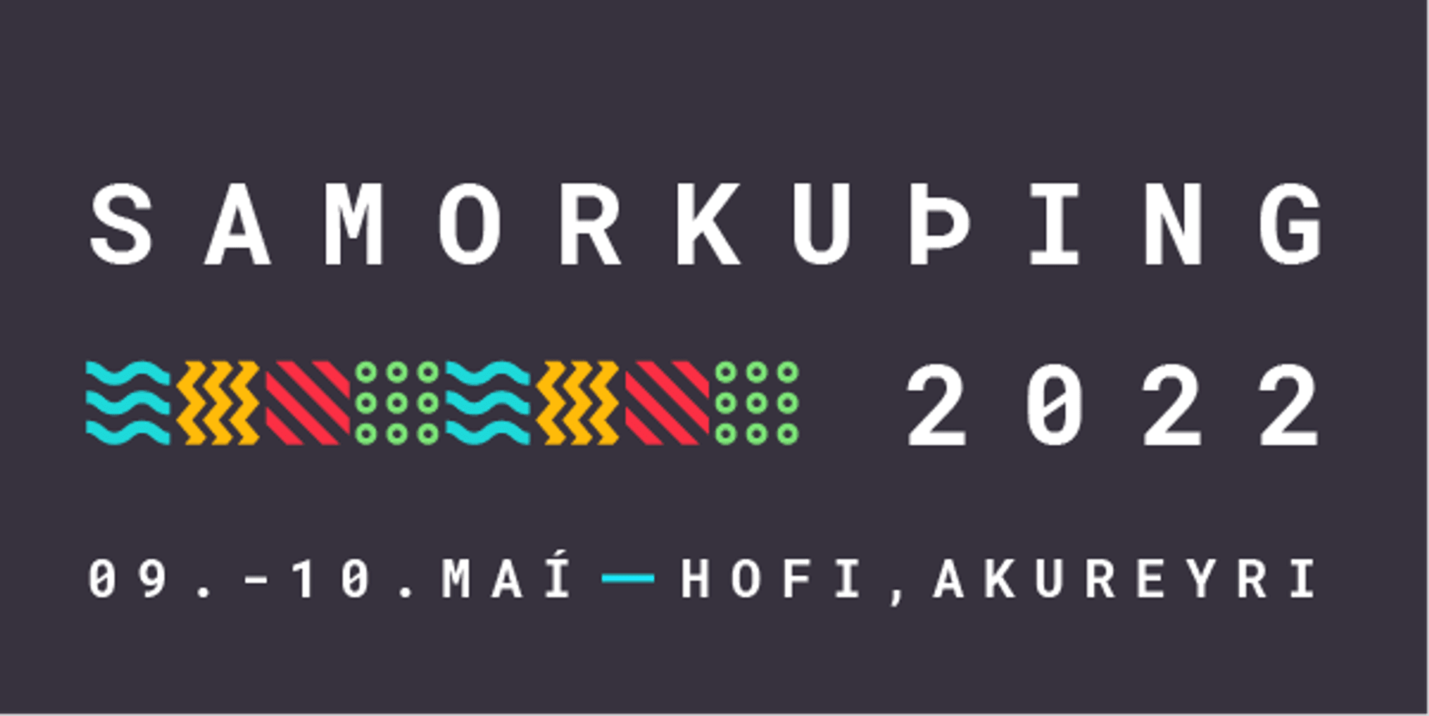 The image displays a graphic with texts and colorful geometric pattern between the lines of texts