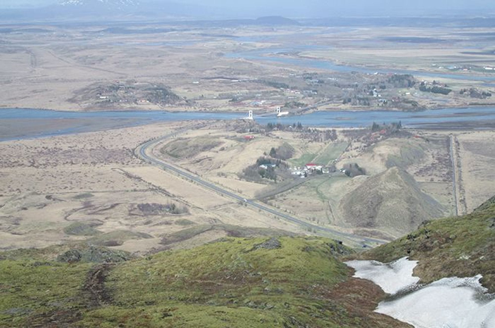 Bird eye view of a rural landscape