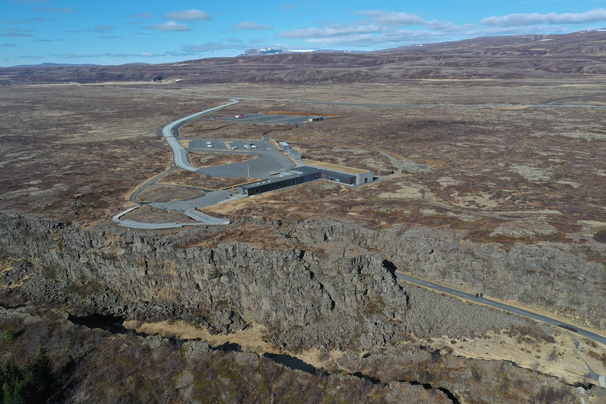 Loftmynd af Gestastofu þingvalla