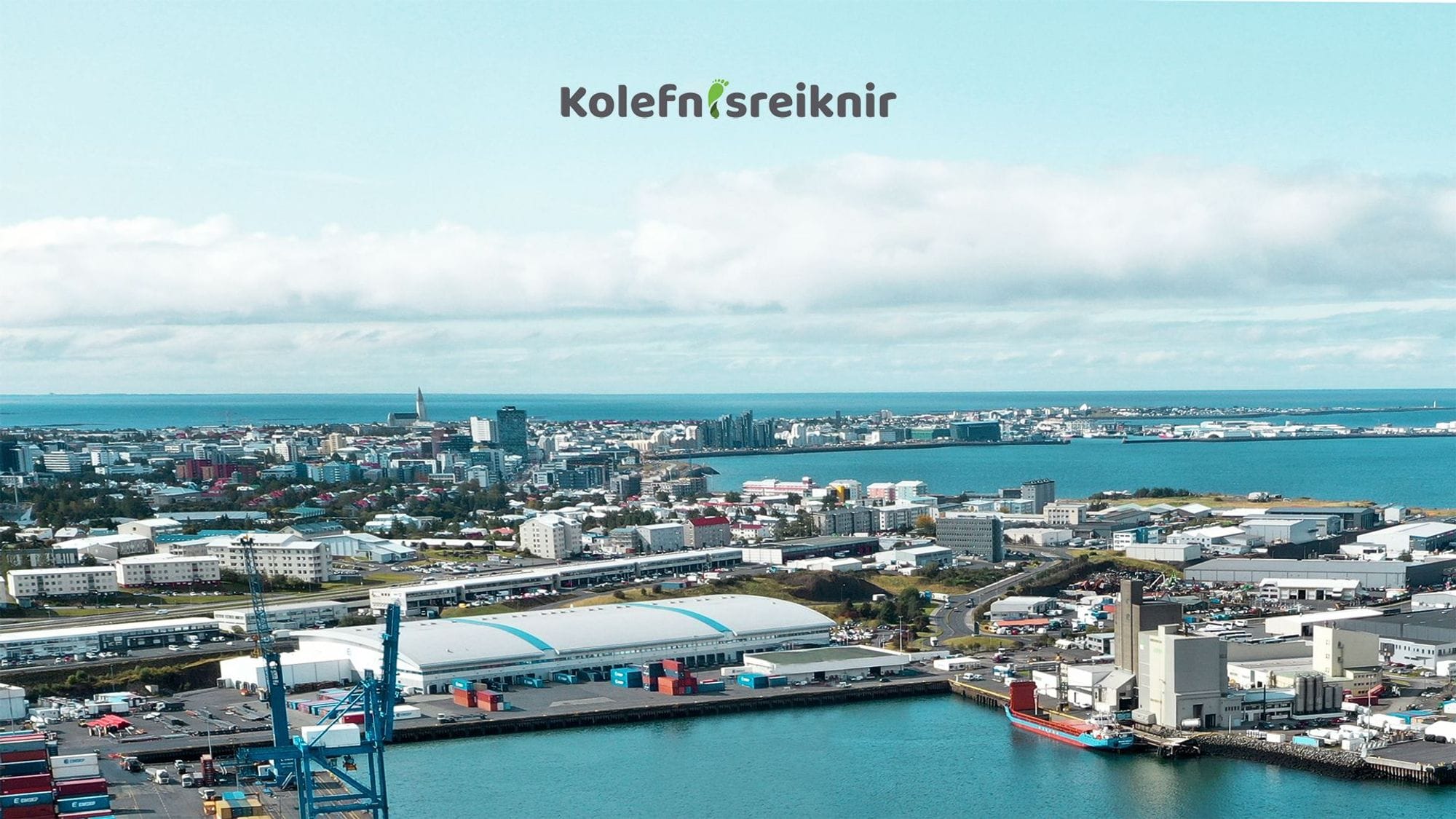 Mynd af Reykjavík tekin úr lofti.