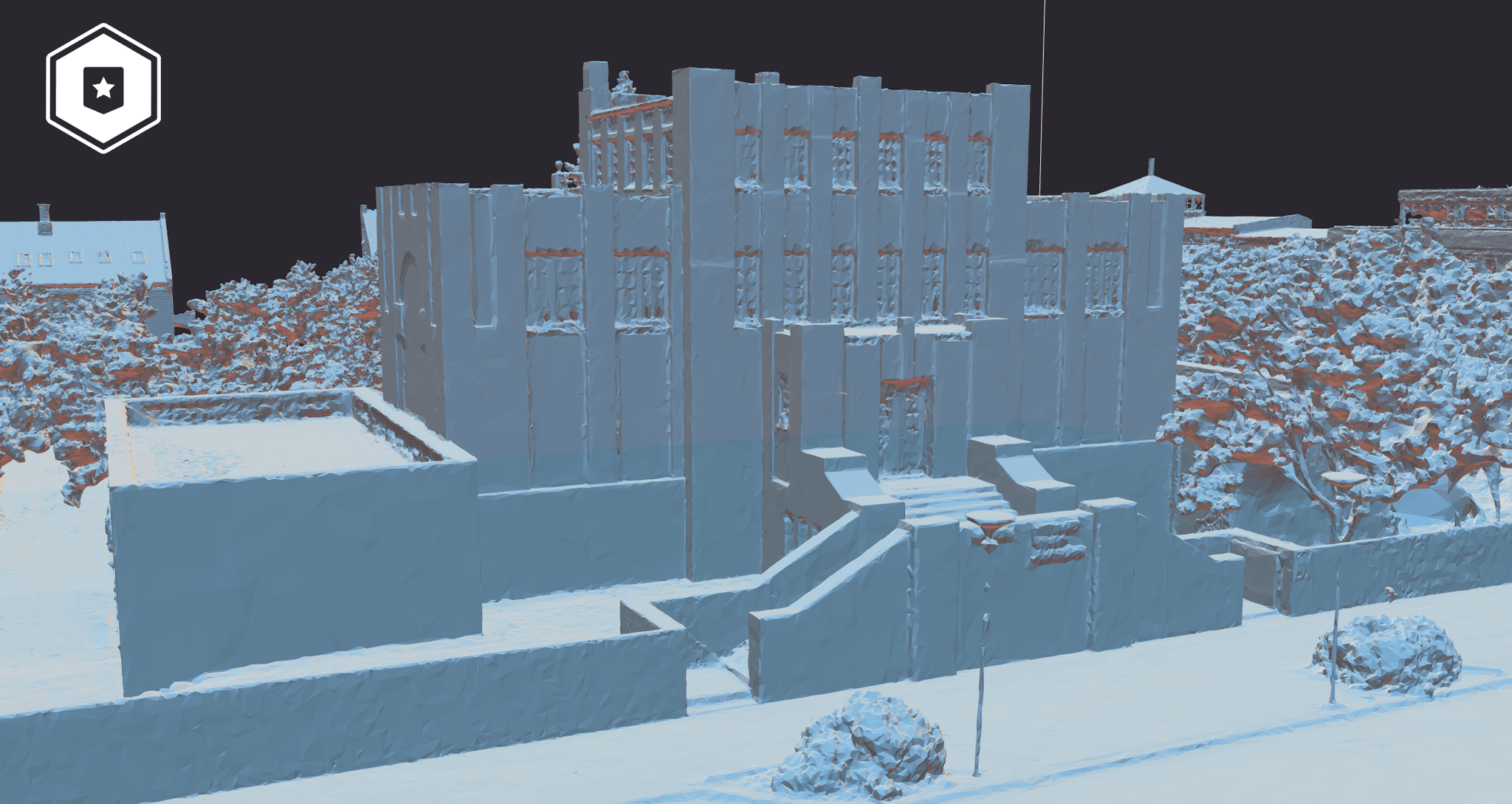 Mesh Rendering á Listasafni Einars Jónssonar