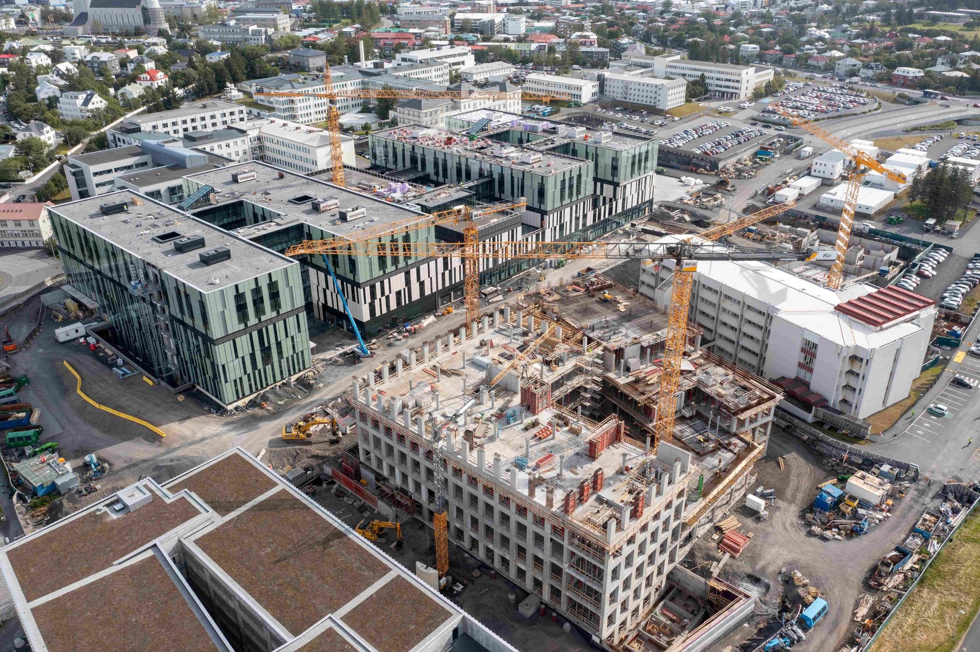 Two big buildings under constructions