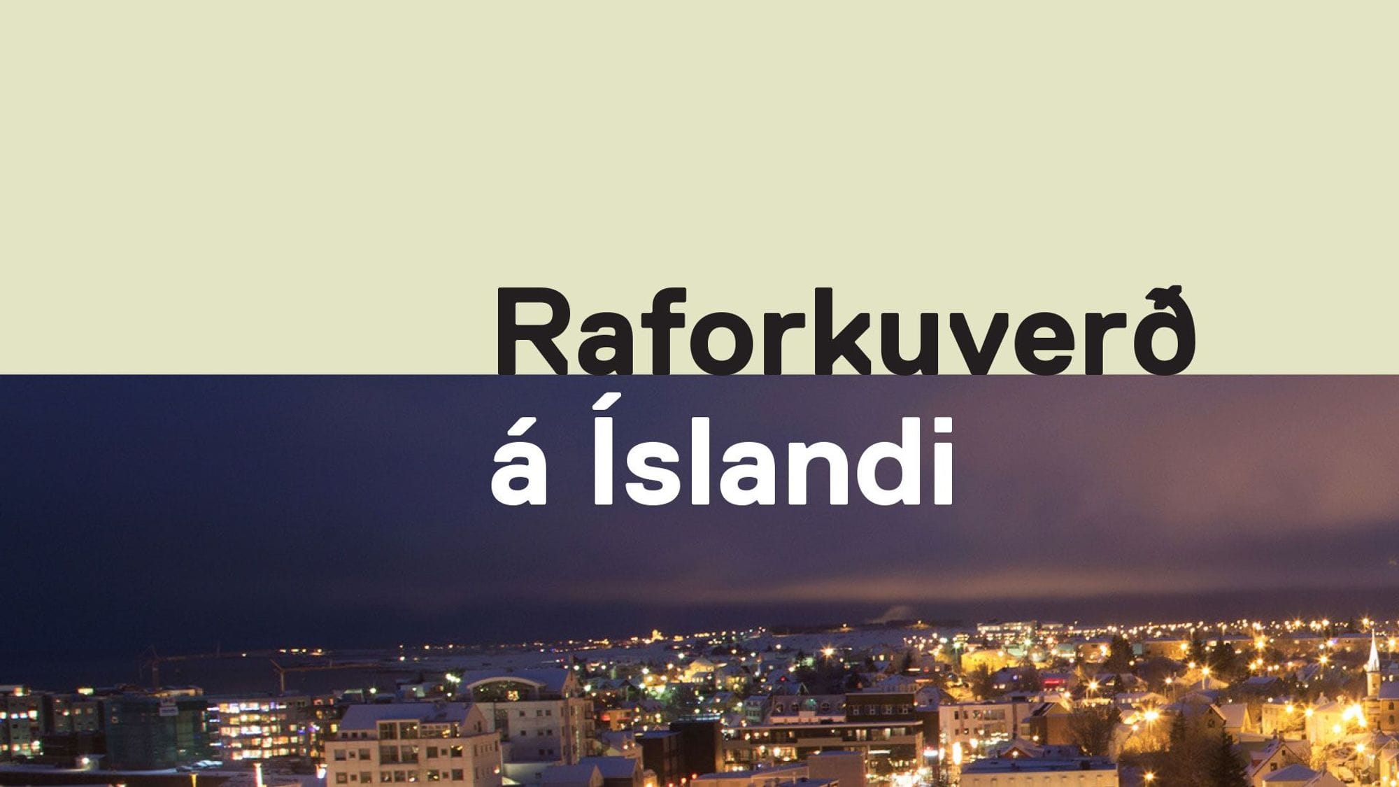 Forsíða skýrslu.