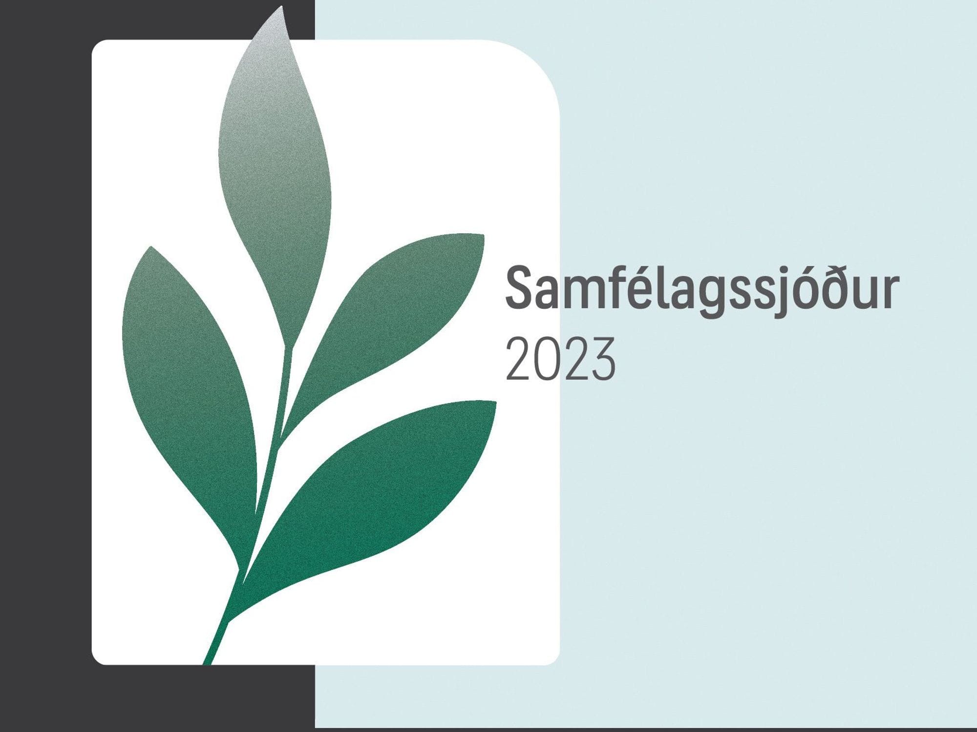 A graphic design with green plant on a blue background and some texts