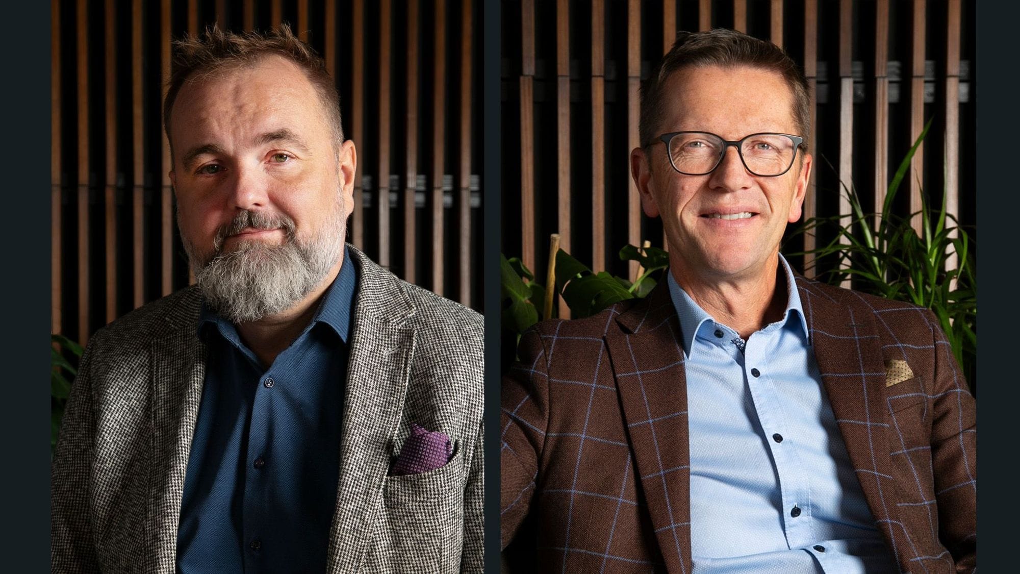 Samsett mynd með tveimur mönnum.