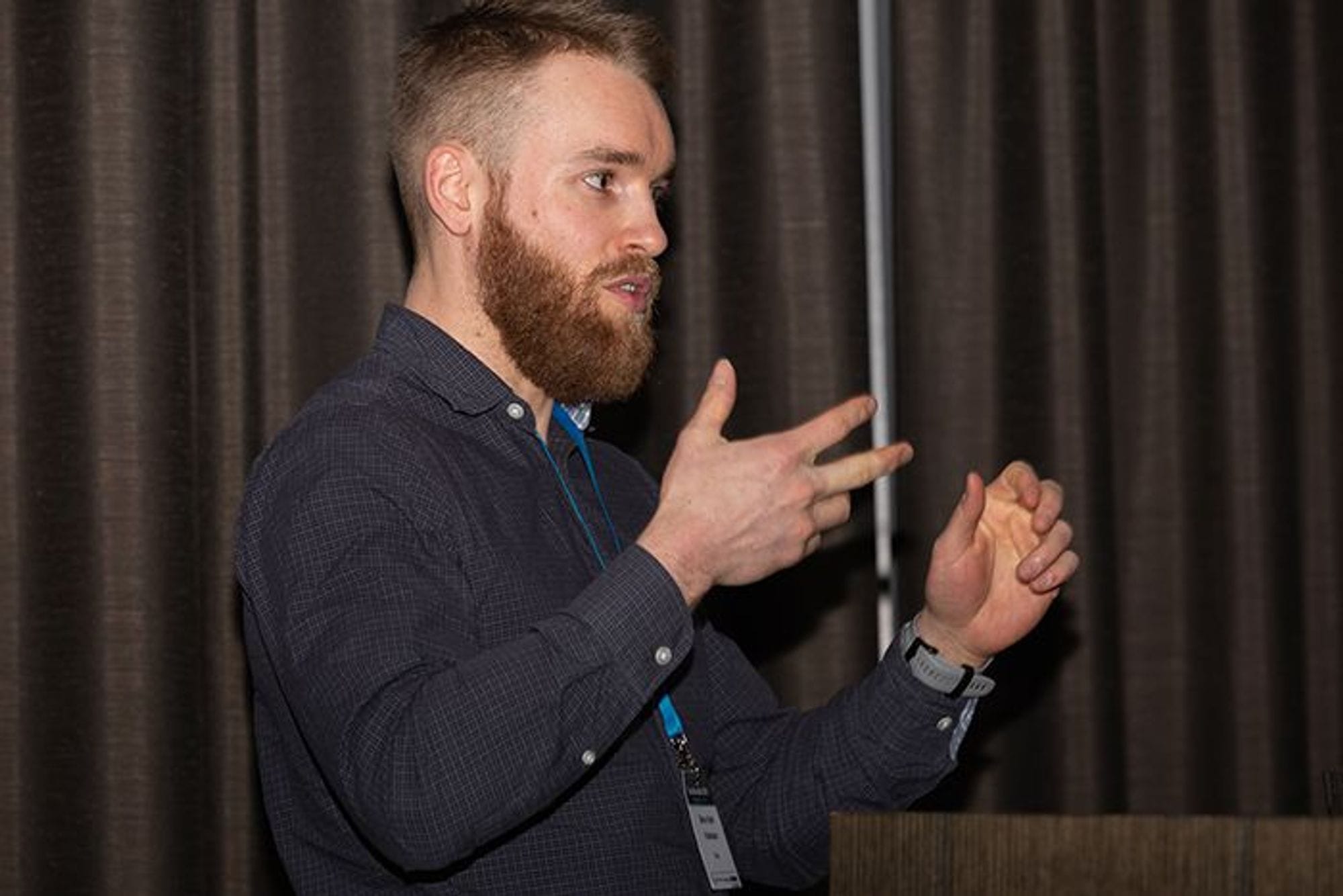 A man making hand gesture