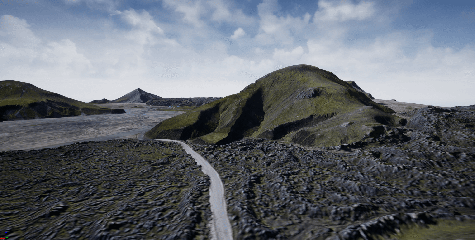 A rugged landscape 