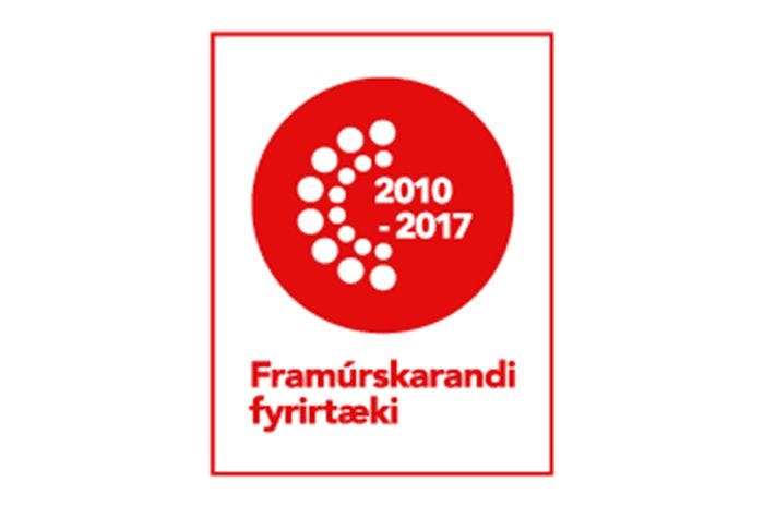 Red logo featuring white dots and year 2010-2017 with some text underneath.