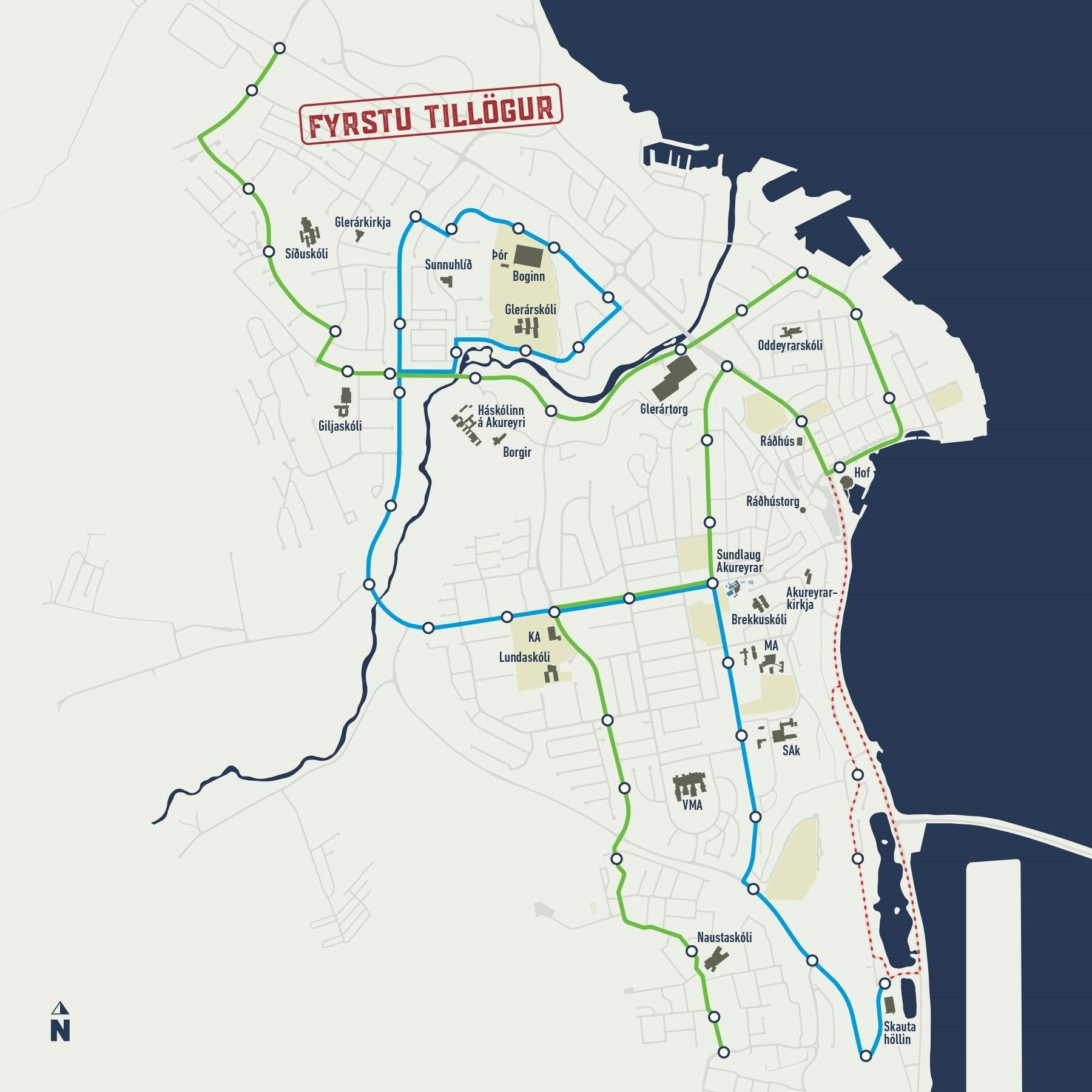 A map of public transportation network