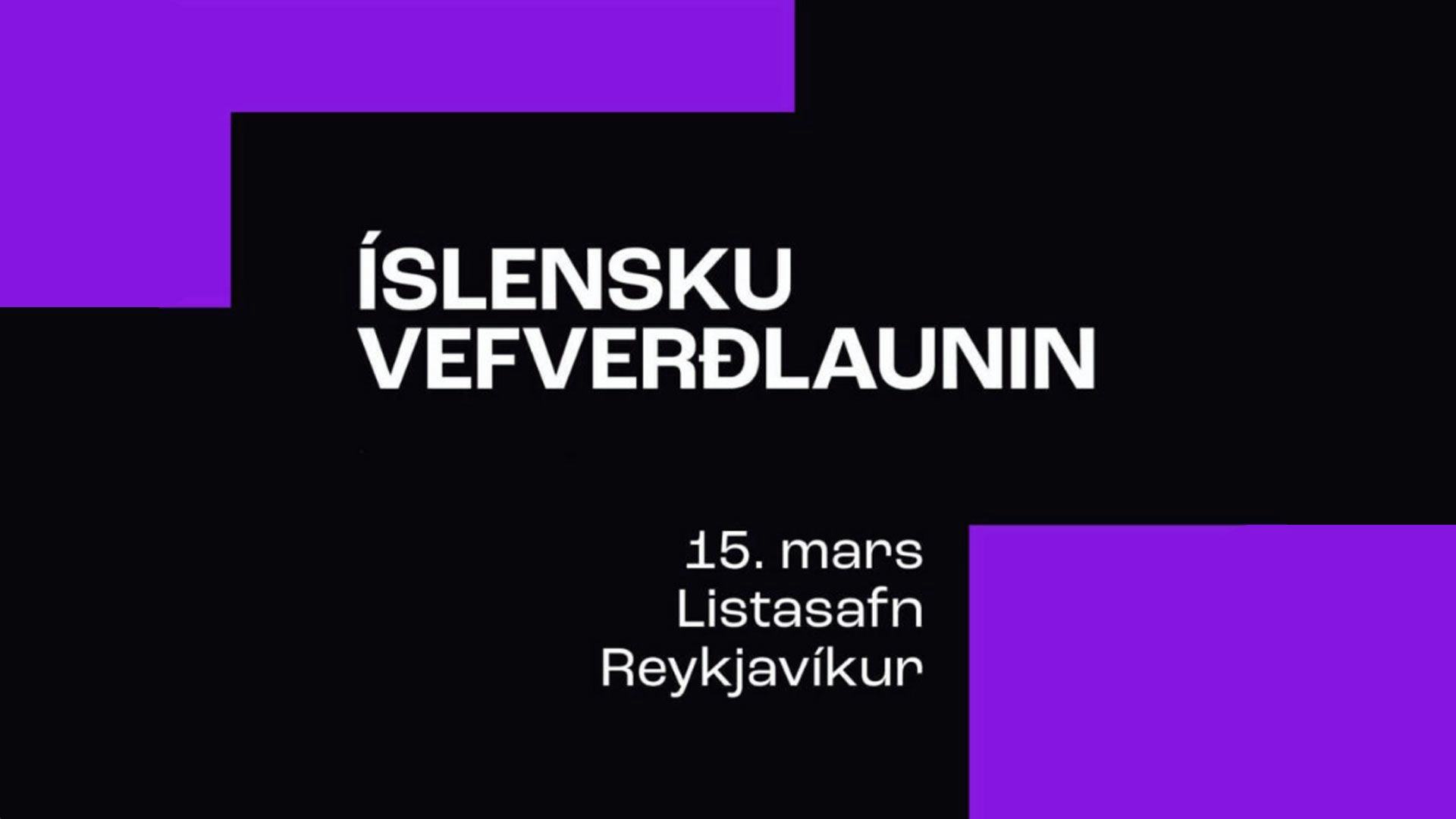 Auglýsing fyrir vefverðlaunin.